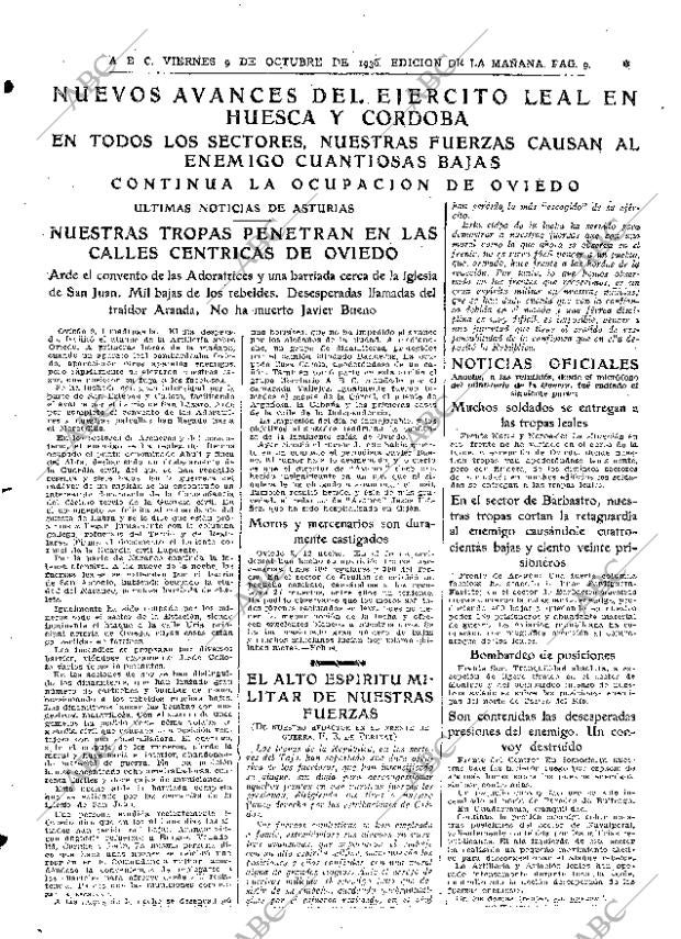 ABC MADRID 09-10-1936 página 9