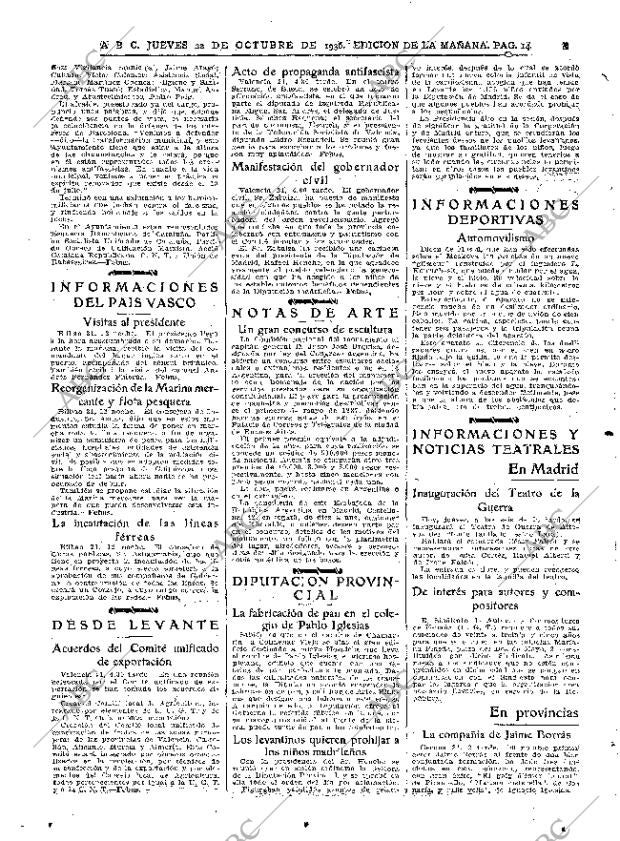 ABC MADRID 22-10-1936 página 14