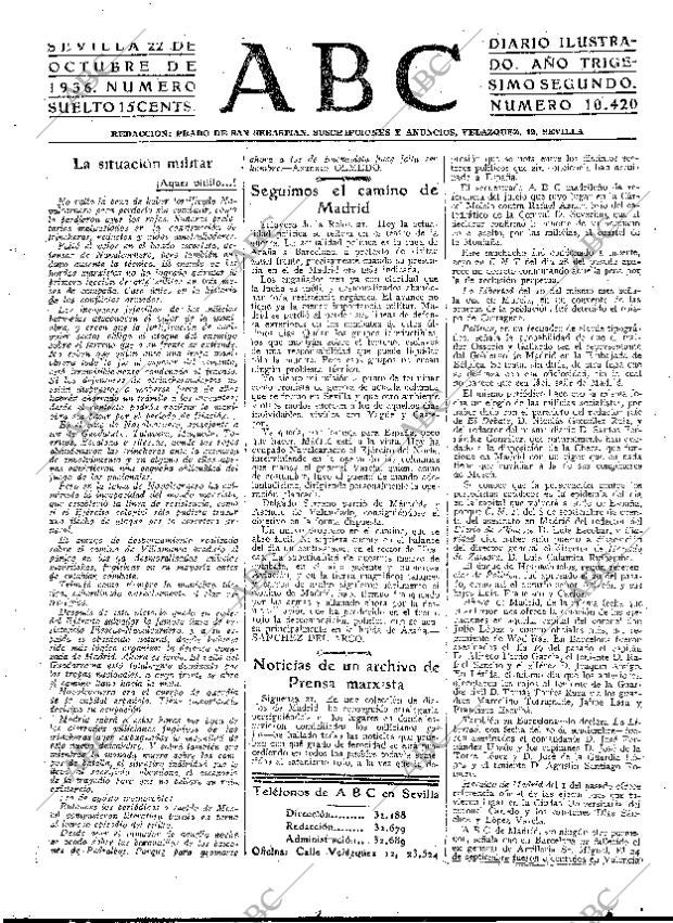ABC SEVILLA 22-10-1936 página 3