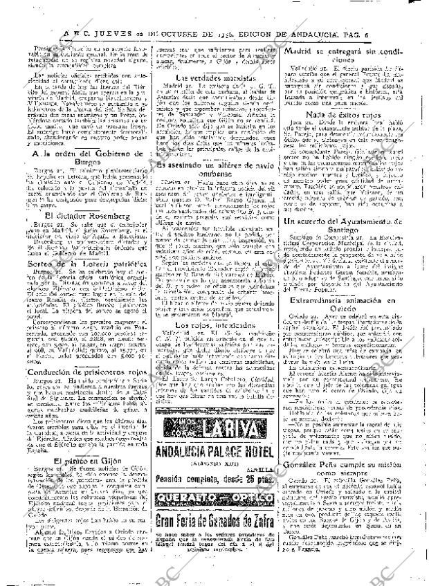 ABC SEVILLA 22-10-1936 página 6