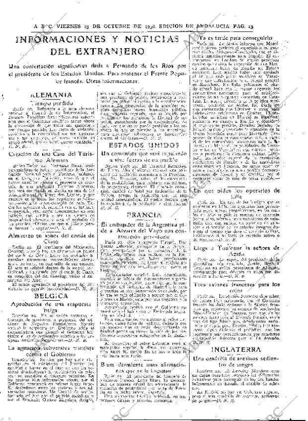 ABC SEVILLA 23-10-1936 página 13