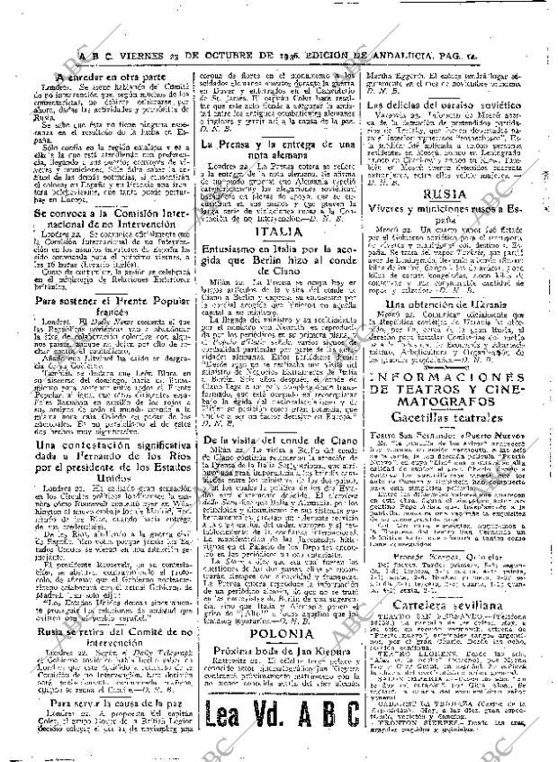 ABC SEVILLA 23-10-1936 página 14