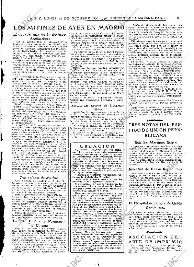 ABC MADRID 26-10-1936 página 11
