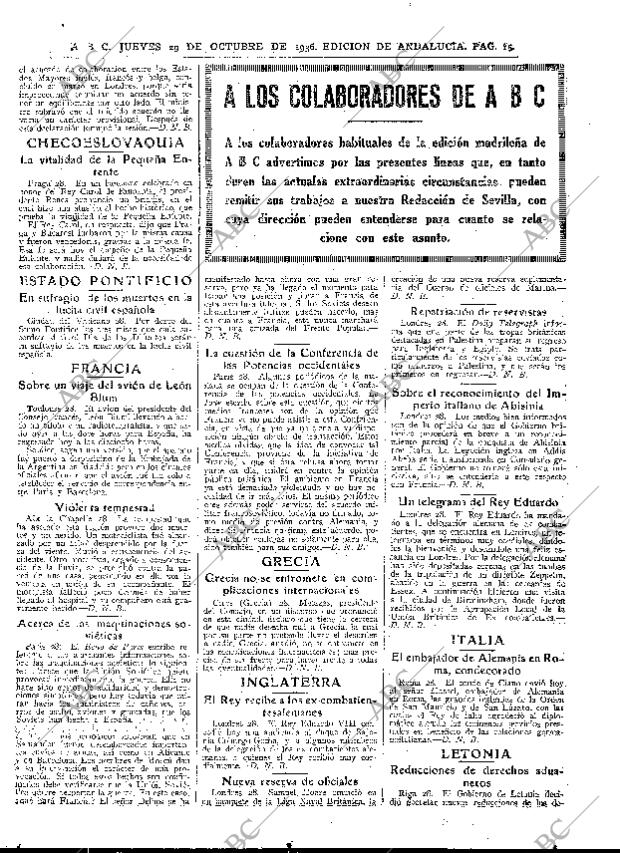 ABC SEVILLA 29-10-1936 página 15