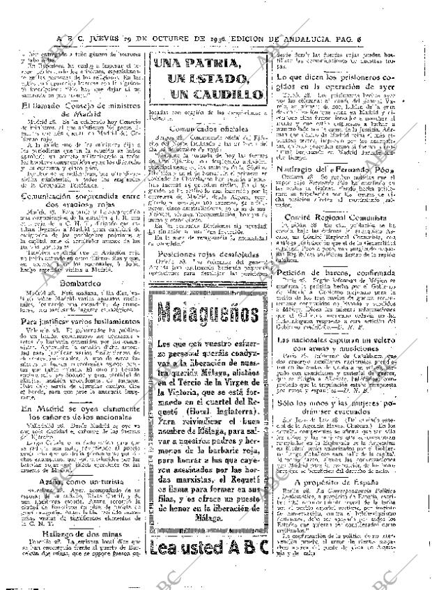 ABC SEVILLA 29-10-1936 página 6