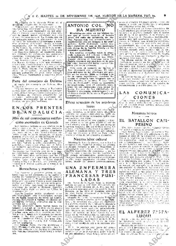 ABC MADRID 10-11-1936 página 10