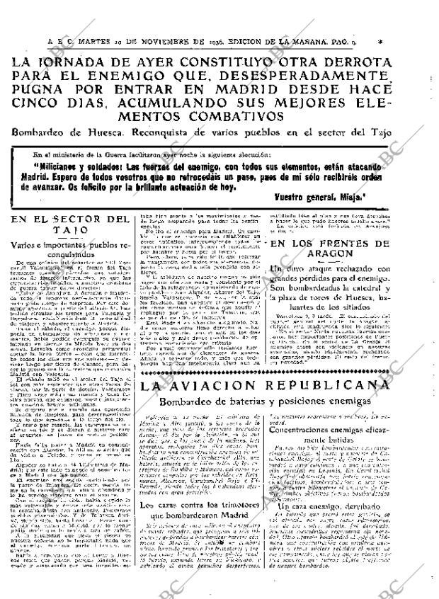 ABC MADRID 10-11-1936 página 9