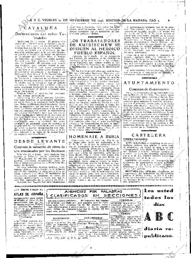 ABC MADRID 27-11-1936 página 7