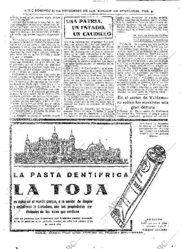 ABC SEVILLA 29-11-1936 página 4