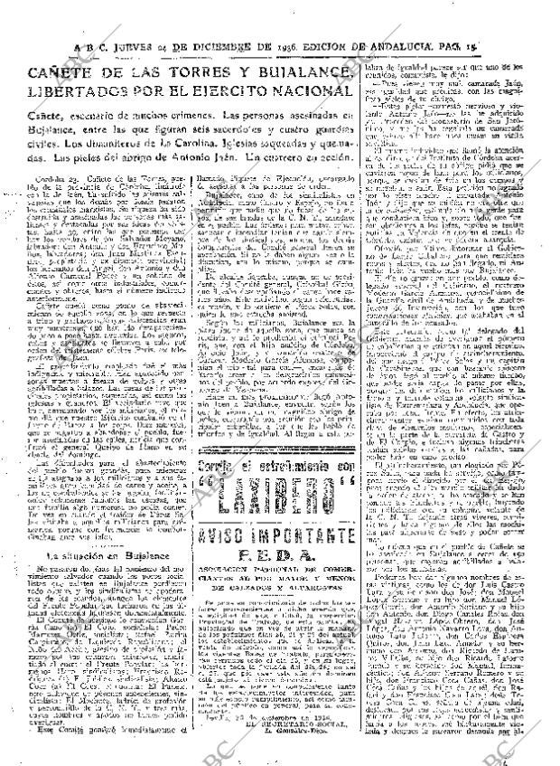 ABC SEVILLA 24-12-1936 página 15
