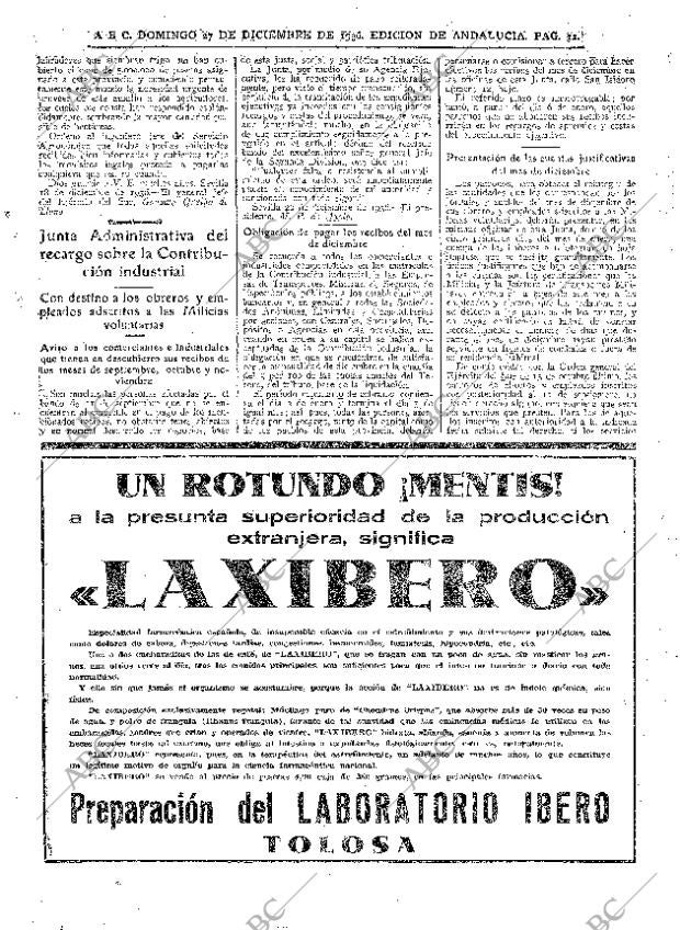 ABC SEVILLA 27-12-1936 página 12