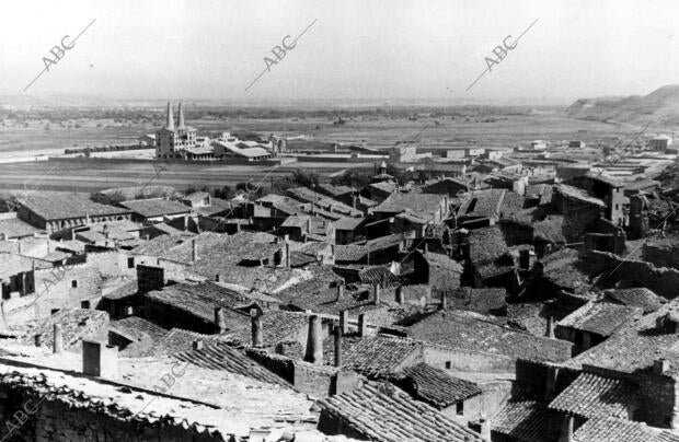 Vista parcial del pueblo Quinto (Zaragoza)