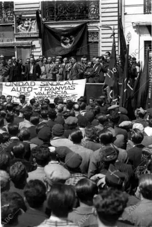 El alcalde de Valencia durante su discurso en el descubrimiento de la lápida de...