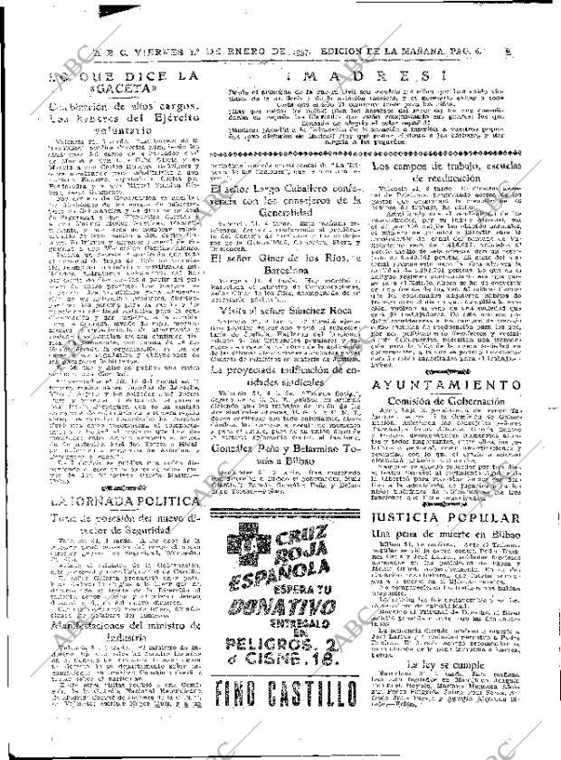 ABC MADRID 01-01-1937 página 6