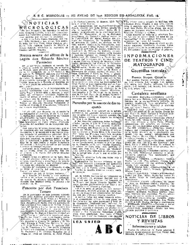 ABC SEVILLA 13-01-1937 página 14