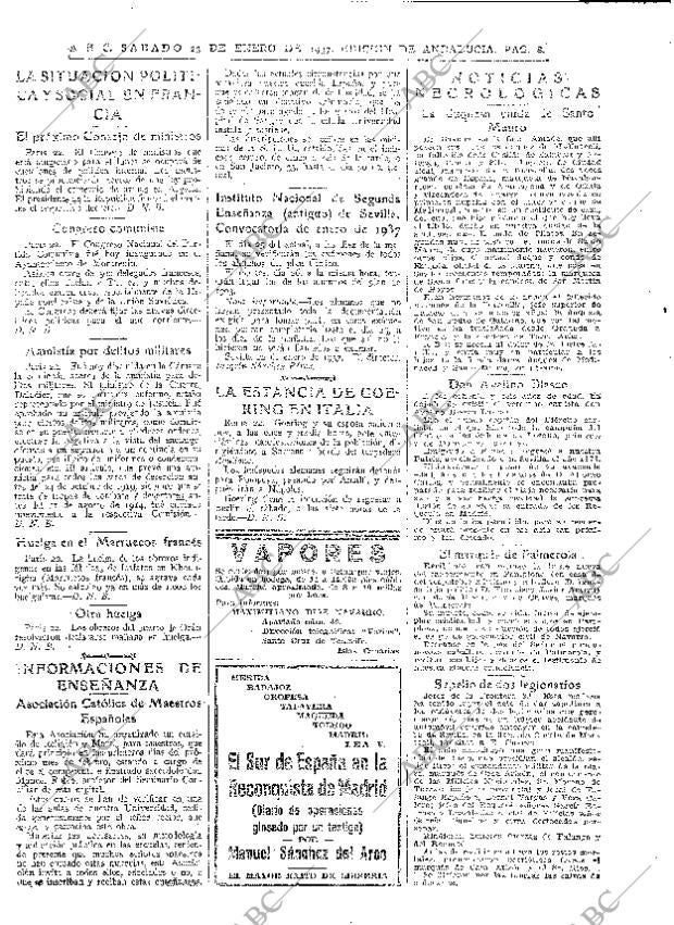 ABC SEVILLA 23-01-1937 página 8