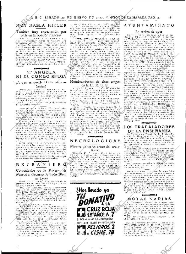 ABC MADRID 30-01-1937 página 14