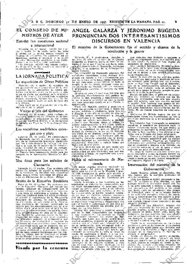 ABC MADRID 31-01-1937 página 11