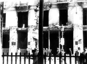 Calle Larios, de Málaga, después de la toma de la Ciudad