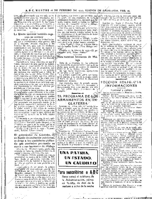 ABC SEVILLA 16-02-1937 página 14