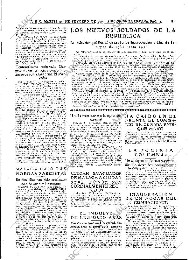 ABC MADRID 23-02-1937 página 11