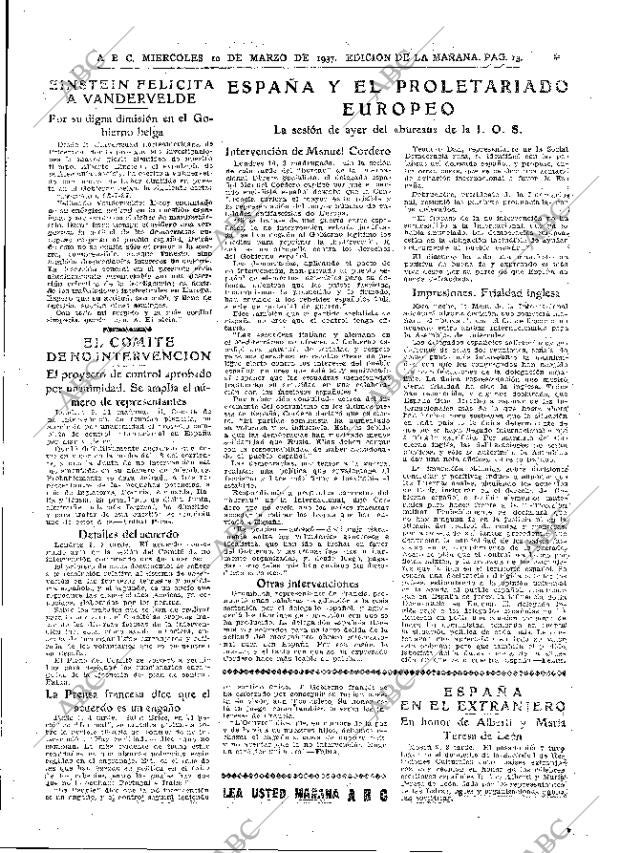 ABC MADRID 10-03-1937 página 13