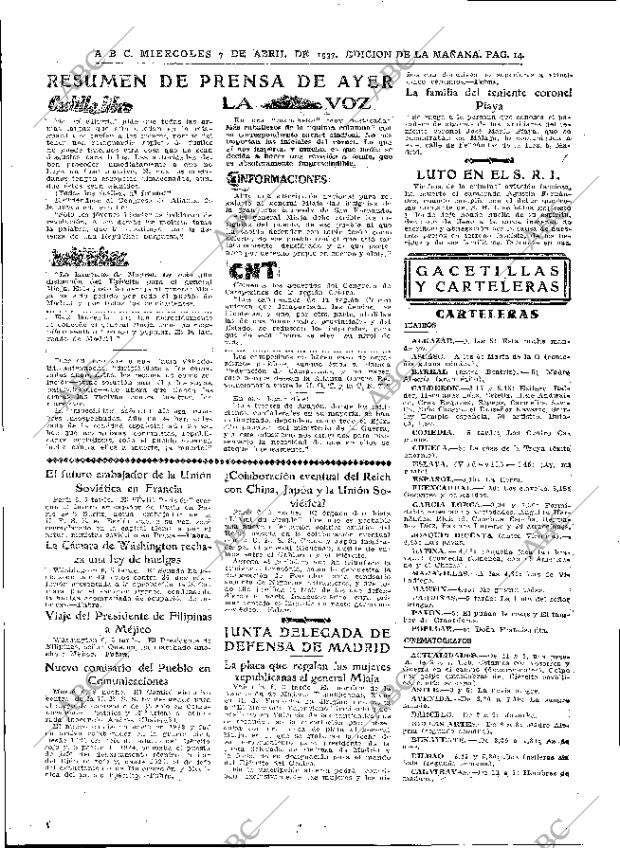 ABC MADRID 07-04-1937 página 14