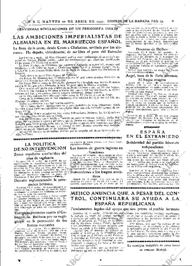 ABC MADRID 20-04-1937 página 13