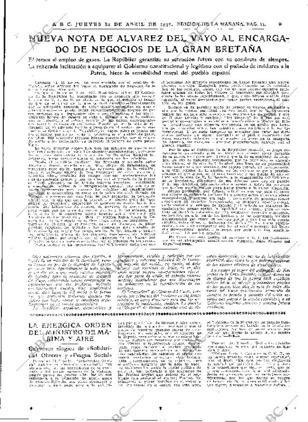 ABC MADRID 22-04-1937 página 11