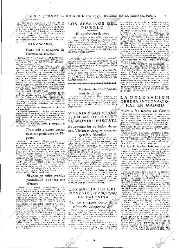 ABC MADRID 22-04-1937 página 9