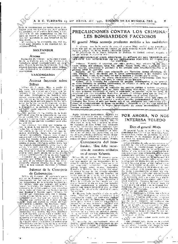 ABC MADRID 23-04-1937 página 9