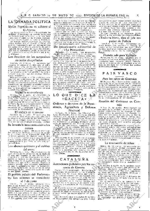 ABC MADRID 22-05-1937 página 12