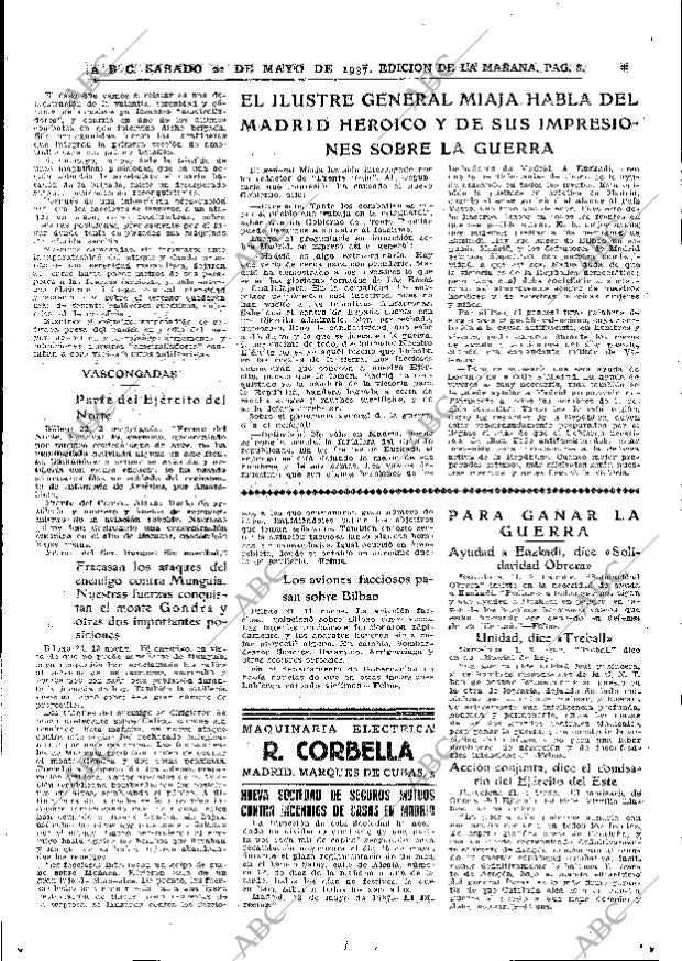 ABC MADRID 22-05-1937 página 8