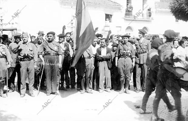 Imágenes de la Guerra Civil, en 1937: llegada de las tropas a Aracena