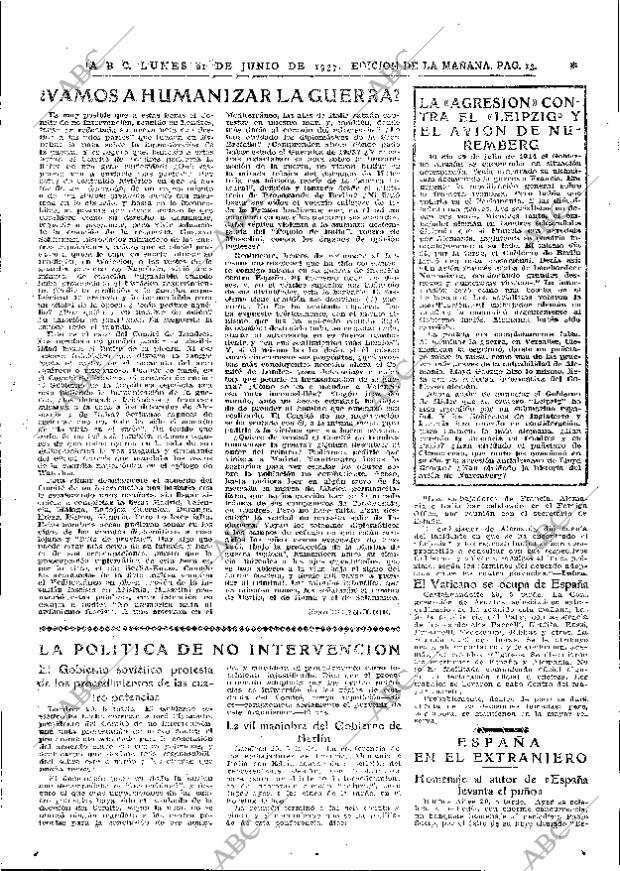 ABC MADRID 21-06-1937 página 13