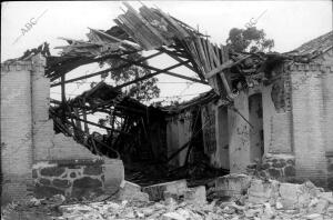 Destrozos Causados en un pueblo de Toledo por los Nacionales