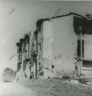 Ruinas de Brunete tras la batalla del mes de julio de 1937