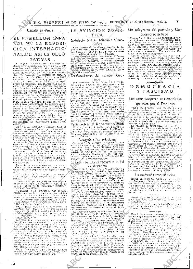 ABC MADRID 16-07-1937 página 9