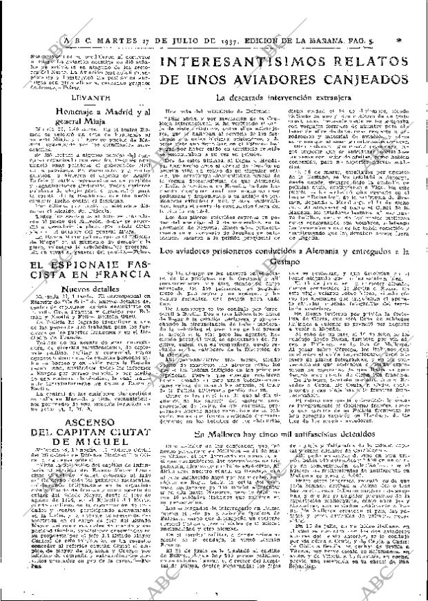 ABC MADRID 27-07-1937 página 5