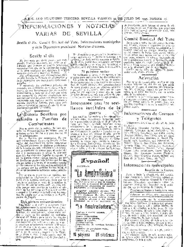 ABC SEVILLA 30-07-1937 página 17