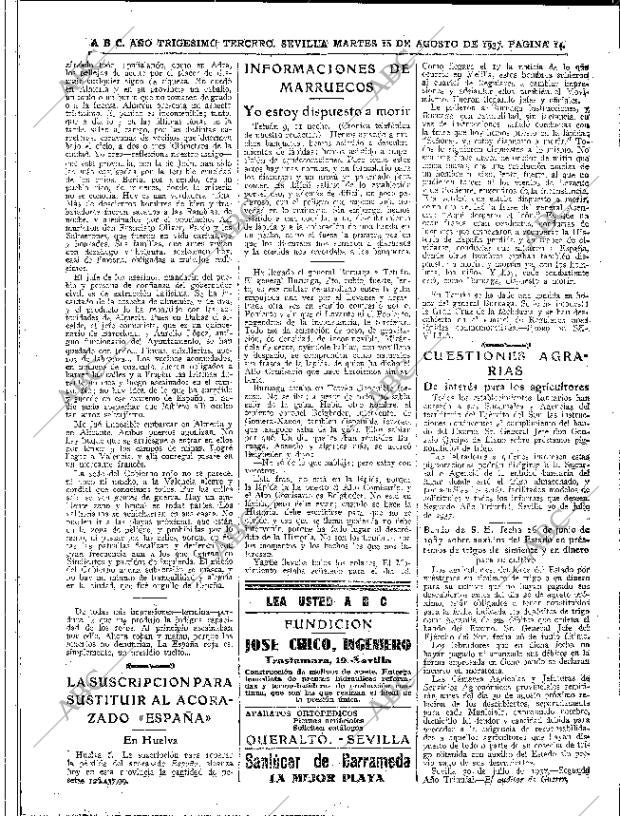 ABC SEVILLA 10-08-1937 página 14