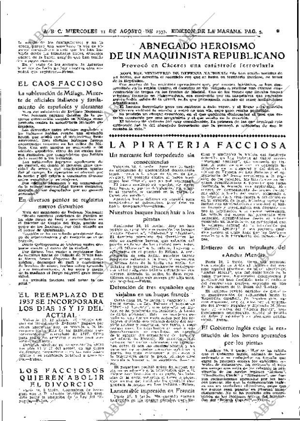 ABC MADRID 11-08-1937 página 5