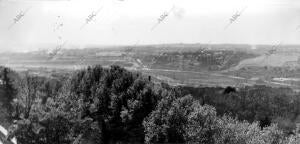 Frente de Carabanchel visto desde el campo del Moro