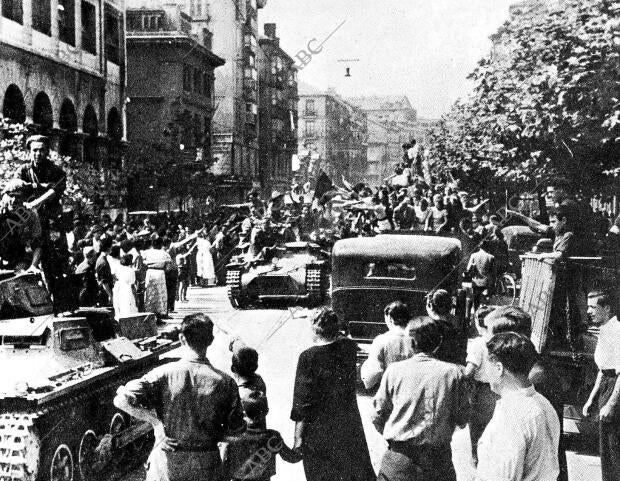 La cuarta brigada de Navarra en las Calles Santanderinas