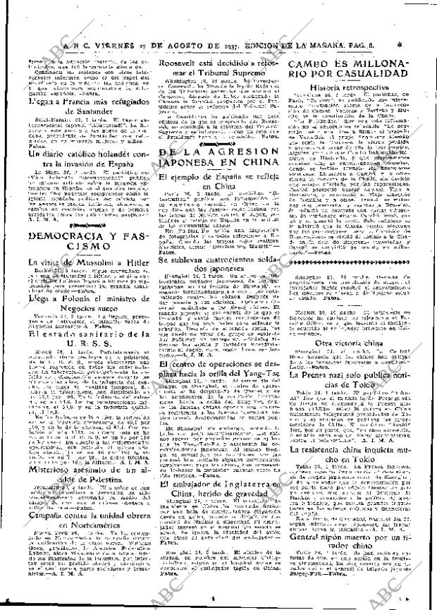 ABC MADRID 27-08-1937 página 8
