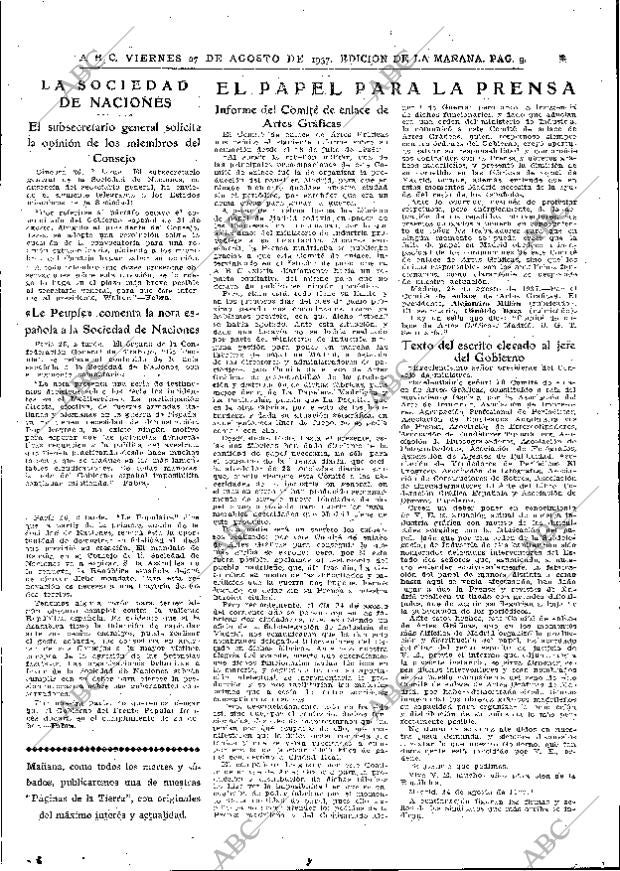 ABC MADRID 27-08-1937 página 9