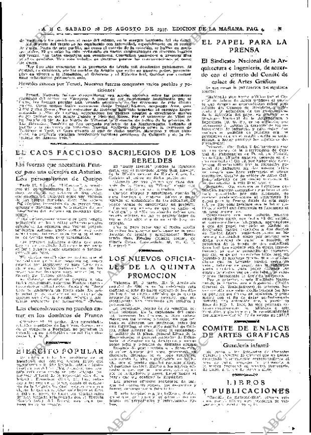 ABC MADRID 28-08-1937 página 4