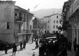 Aspecto de las Calles de Biescas (Huesca), A la Llegada del ejército Republicano