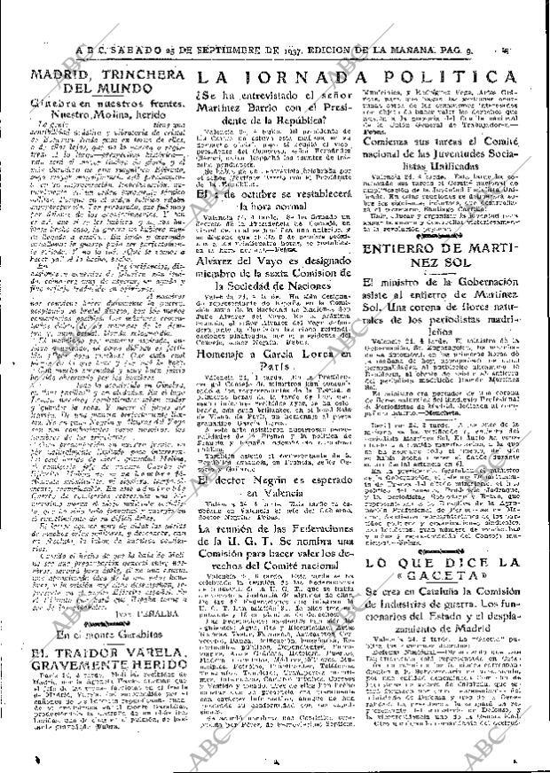 ABC MADRID 25-09-1937 página 9