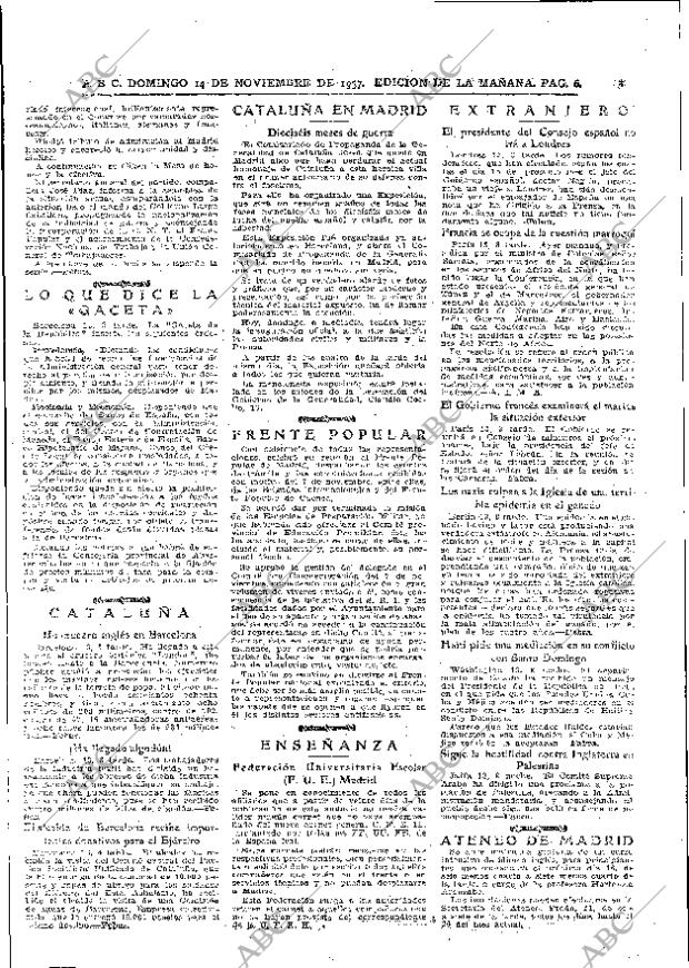 ABC MADRID 14-11-1937 página 6
